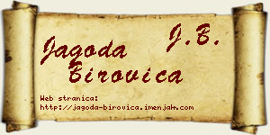 Jagoda Birovica vizit kartica